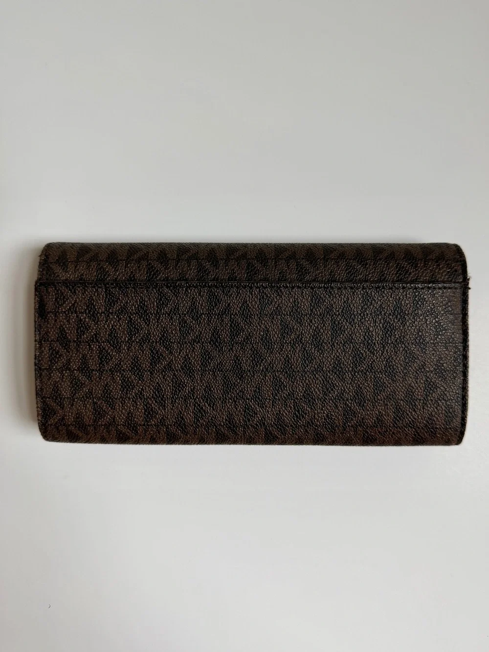 Michael Kors Fulton Continental Flap Wallet - Brown Monogram & Gold Emblem NWT